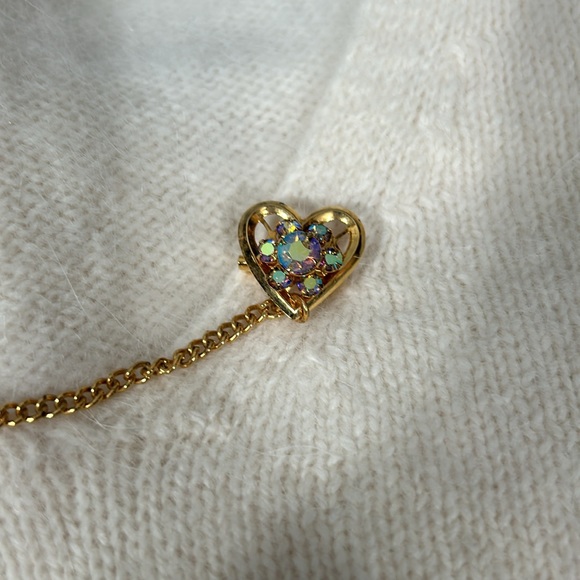 1960s Two Heart Chatelaine Style Pins, Perfect gift for Mother’s Day - Picture 12 of 12
